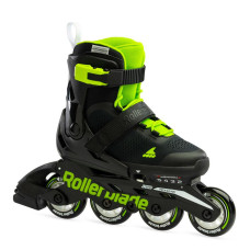 Детские ролики Rollerblade Microblade черно/зеленые 33-36,5