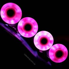 Светящиеся колеса для роликов Seba Luminous розовые
