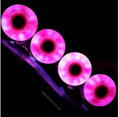 Сяючі колеса для роликів Seba Luminous рожеві