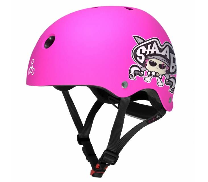 Шлем для роликов Triple8 Lil 8 Staab Edition - Neon Pink popup