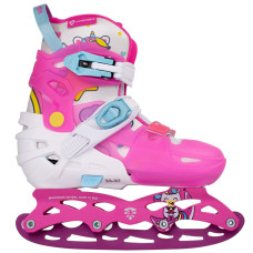 Ролики коньки 2 в 1 раздвижные Flying Eagle LED L6 Lumos розовые