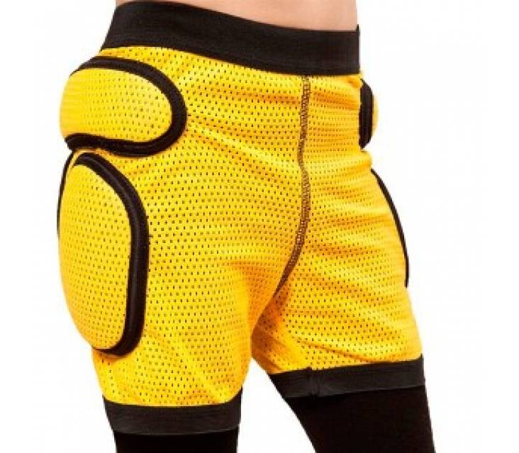 Защитные шорты детские для роликов Sport gear Yellow popup