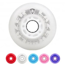 LED колеса для роликов FE Lazerwheelz 76 мм/88A 4 шт белые