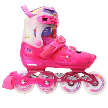 Детские раздвижные ролики Flying Eagle L8 розовые