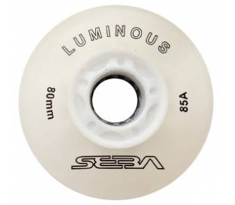 Сяючі колеса для роликів Seba Luminous білі item_0