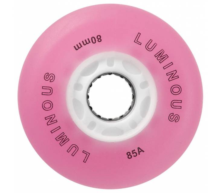 Сяючі колеса для роликів Seba Luminous рожеві popup_0