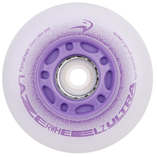 Сяючі колеса для роликів Flying Eagle Lazerwheelz Ultra 72 мм/88A 4 шт фіолетові