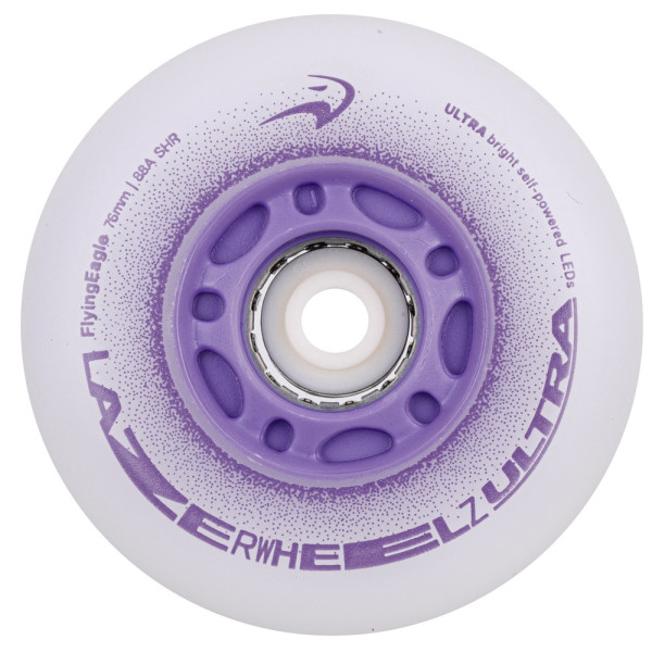Сяючі колеса для роликів Flying Eagle Lazerwheelz Ultra 76 мм/88A 4 шт фіолетові