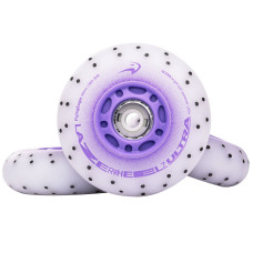 Светящиеся колеса для роликов Flying Eagle Lazerwheelz Ultra+Sparks 88A 4 шт фиолетовые